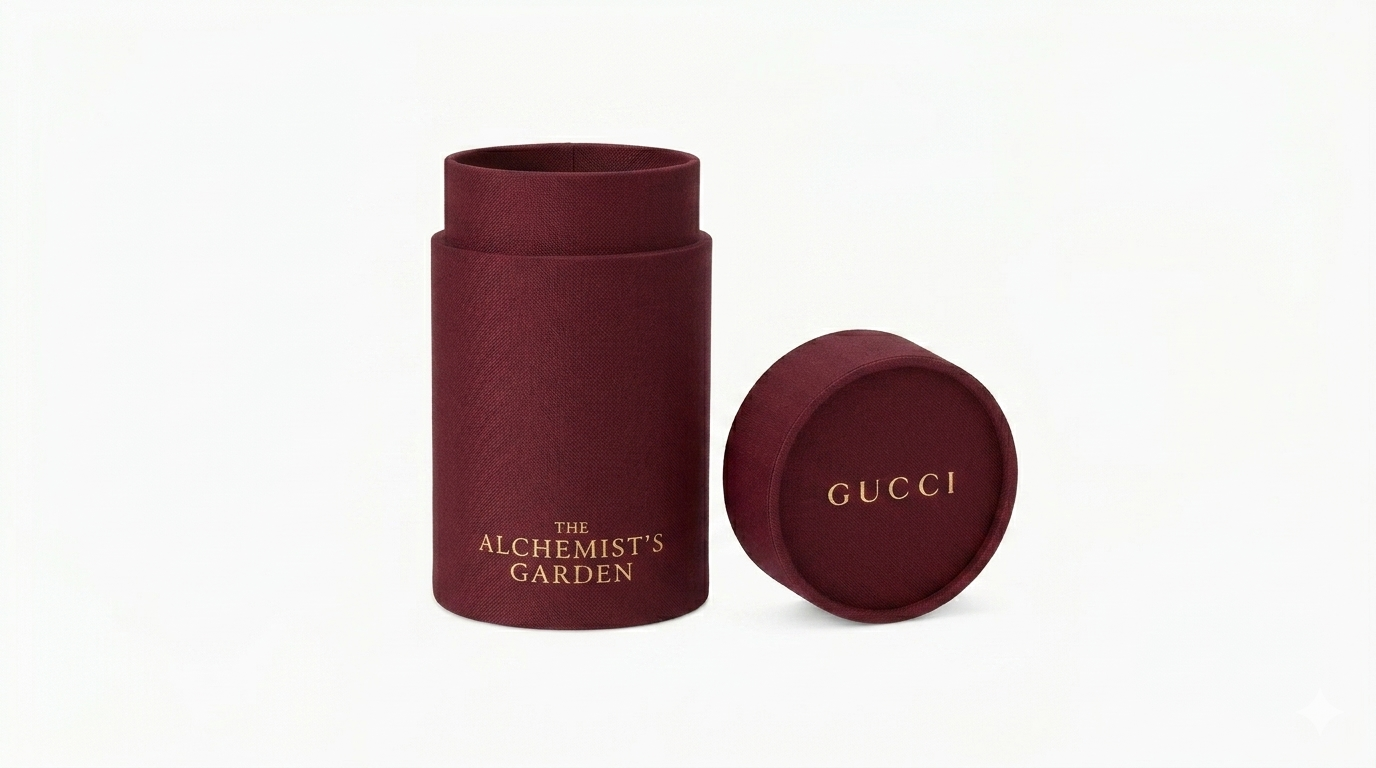 Gucci "The Alchemist’s Garden" Luxury Velvet Cylindrical Gift Box (Empty)