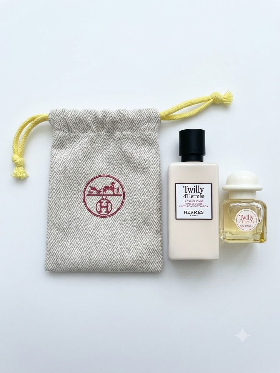 Hermès – Twilly d'Hermès Eau Ginger Gift Set (5ml Perfume + 40ml Body Lotion + Pouch)