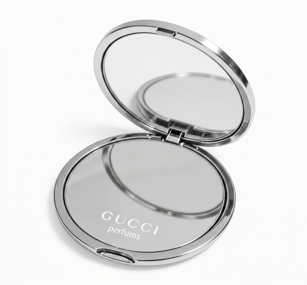 Gucci Parfums Silver Guccissima Compact Mirror