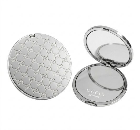 Gucci Parfums Silver Guccissima Compact Mirror