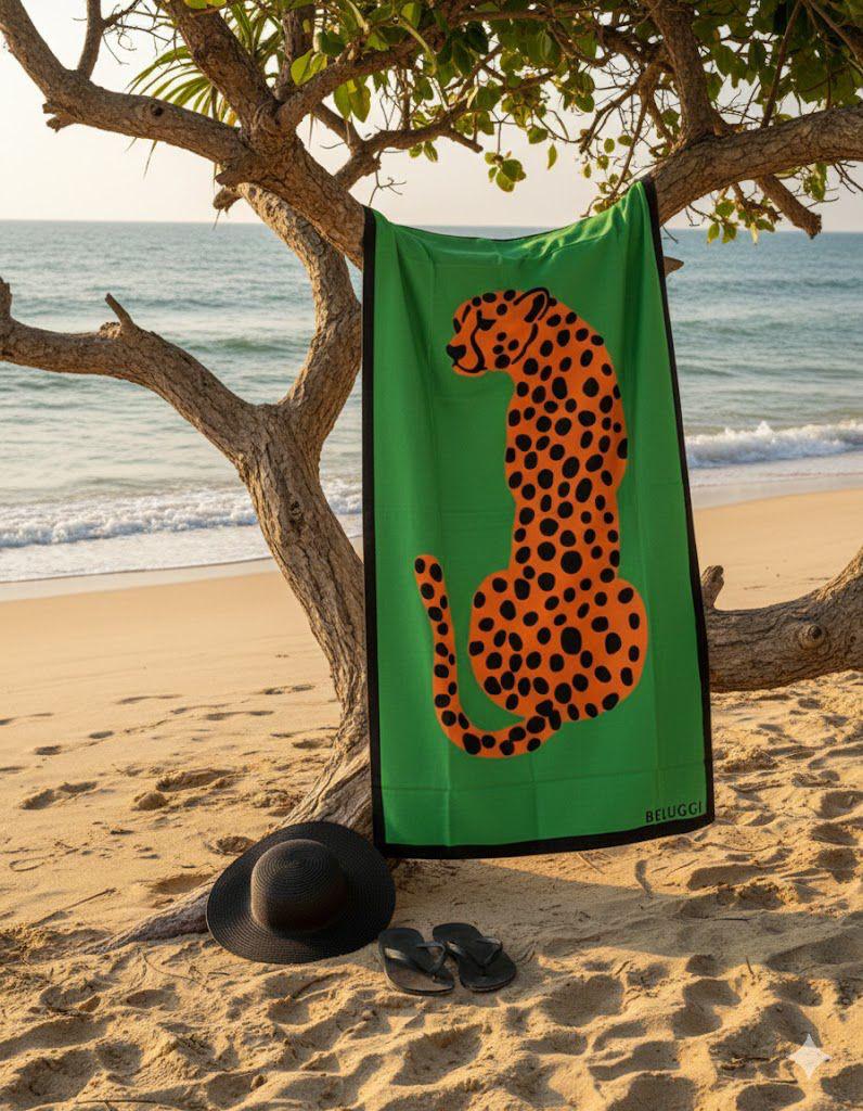 The Beluggi Cheetah Beach Towel 95cm x 155cm