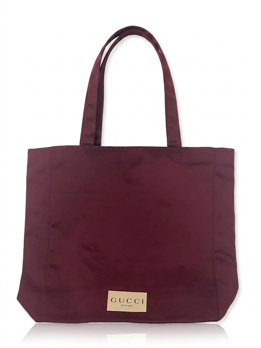 Gucci Beauty Canvas Tote Bag – Burgundy