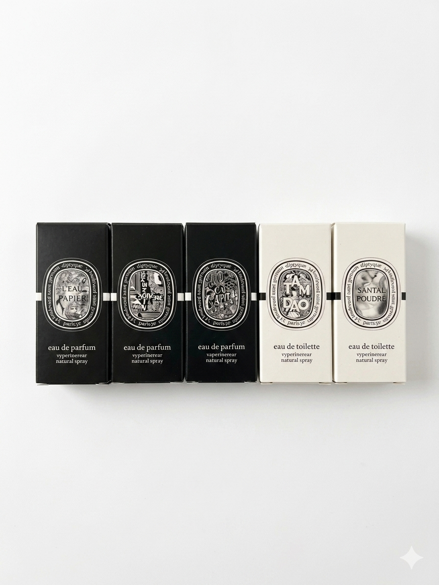 Diptyque Eau de Parfum & Eau de Toilette Discovery Sample Set (5 x 2ml)