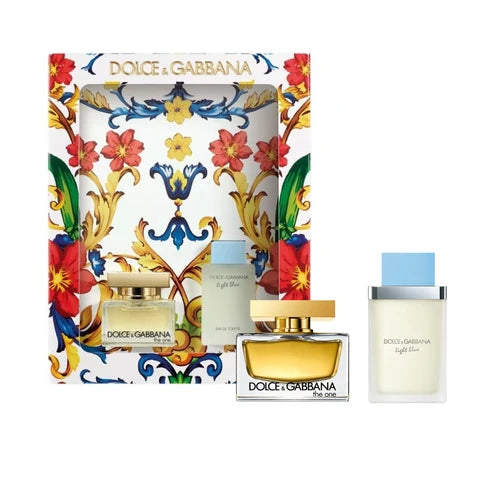 DOLCE & GABBANA (W) MINI SET (THE ONE EDP 5ML + LIGHT BLUE EDT 4.5ML)